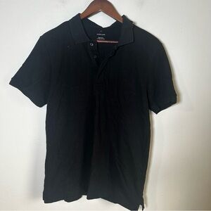 Everlane Mens Black Organic Cotton Short Sleeve Polo Shirt Size Medium